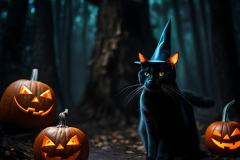 black-cat-and-jack-o-lanterns_9