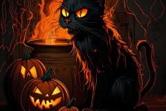zombie-cat-and-pumpkins_4