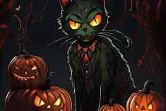 zombie-cat-and-pumpkins_7