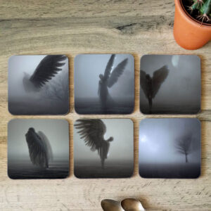 Angel art Coasters - image mockup - Carl Craig ai