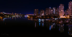 False Creek at night, Vancouver BC